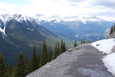 Foot path down from the summit