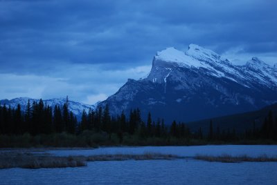 Mt. Rundle early evening, Vermillion Lakes