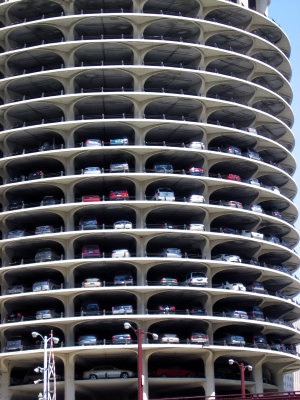 Marina City building parking