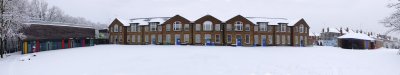 Coldfall School In Snow