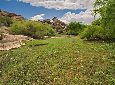 Dry tank with natural rock sculpture, Hueco Tanks State Park