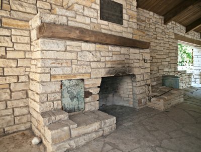 Fireplace in breezway #1