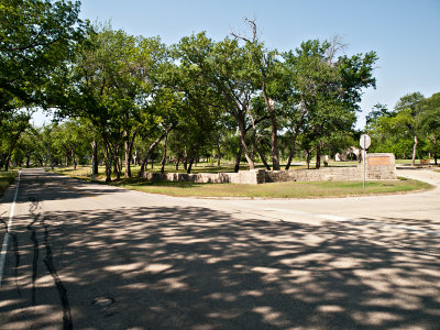 CCC road at park entrance