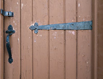 Hinge and door handle