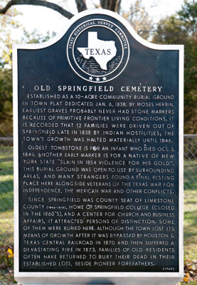 Old Springfiled Cemetery sign