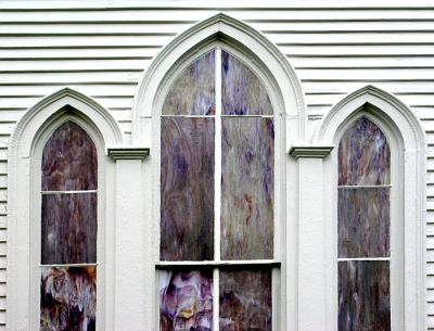 Church windows. Geddings, Texas