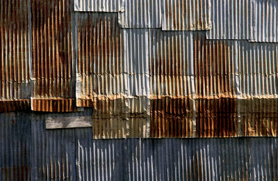 Rusty tin wall