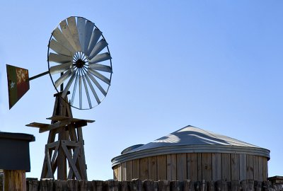 Windmill and shadow, Granger TX
