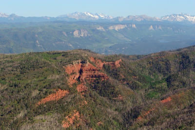 Red creek canyon from the air