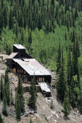 Silverton Colorado Mine against Kendall mountain.