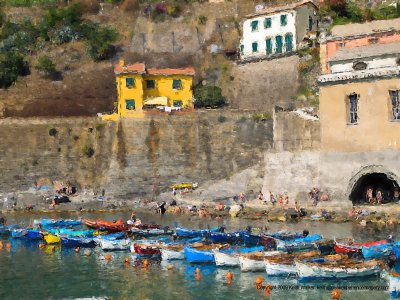 Cinque Terre Harbour Scene I - 48x36.jpg