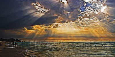 God Rays in Veradero Cuba - 48x24.jpg