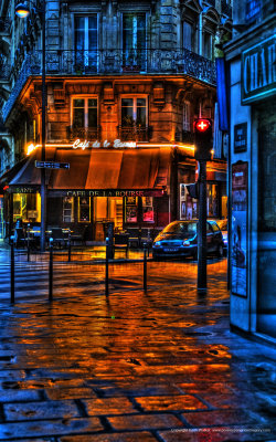 Paris Street Scene at Dusk - 30x48.jpg
