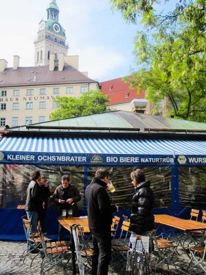 Market beer stall