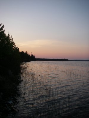 Coucher de soleil, lac Relique