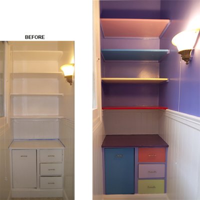 KITCHEN PANTRY MULTICOLOR - before and after