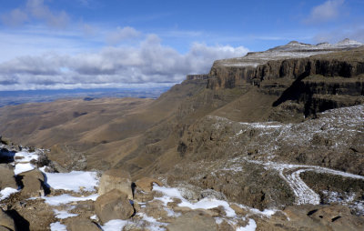 Sani pass looking east from Lesotho