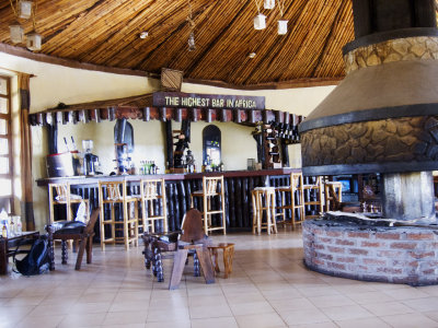 Simien Lodge bar -- the highest in Africa