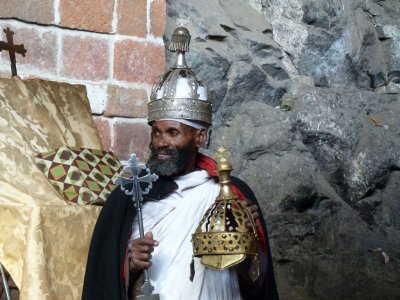 Cave church priest and relics