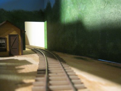 Trackage to the hidden staging on the left of the layout.