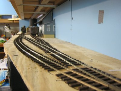 Looking down the layout