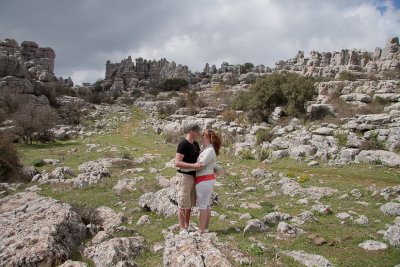 Jochem en Laura in el Torcal