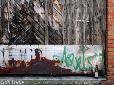 Graffiti and bottle