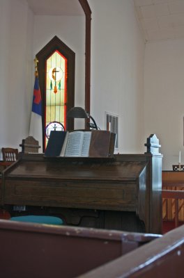 Old Piano and Stained Glass inside Mcmillion Chapel v tb0312aer.jpg