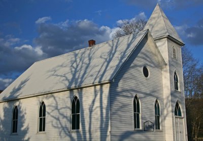 Large Oak Shadow on Big Springs Rural Church tb0412cur.jpg