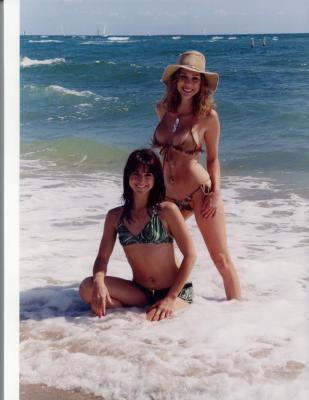 Brianna and Deborah on beach