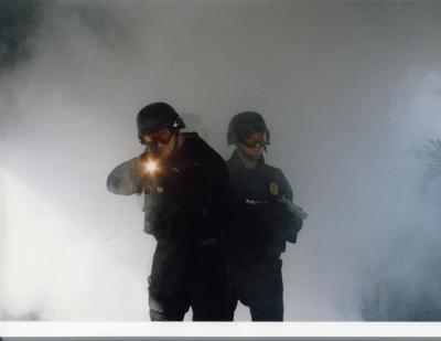 SWAT Team through the fog