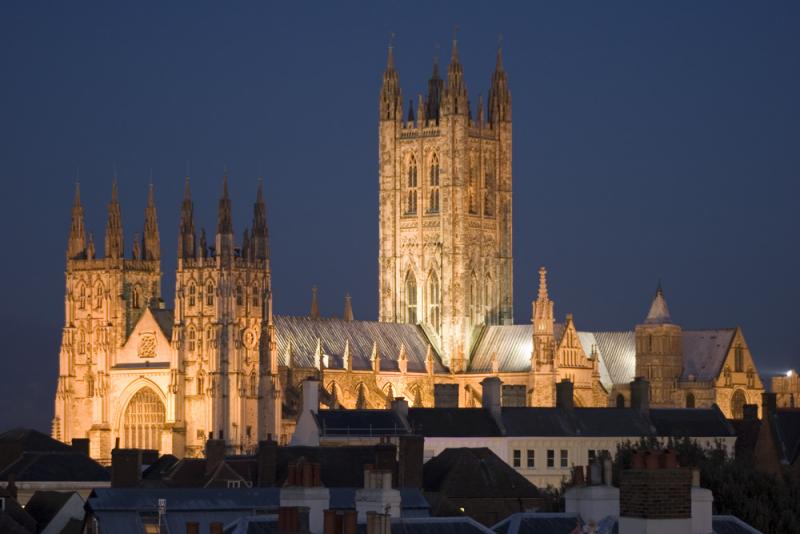 Canterbury Cathedral at night