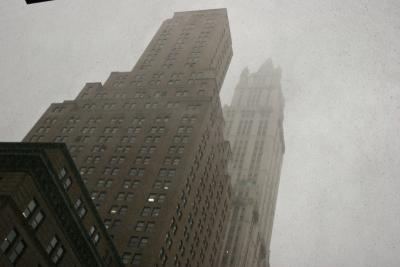 Snow Blizzard at the Woolworth building