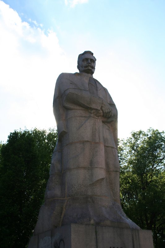 Ivan Franko (1856-1916) monument at Lviv University. He was a Ukrainian writer and nationalist.