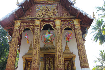Close-up of the temple. Note the star ornaments which are supposed to bring good luck.