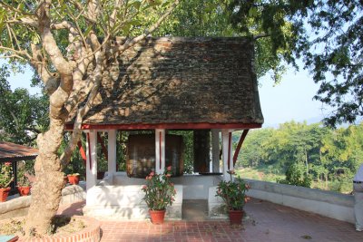 Another small structure that appears to house a drum or a gong.