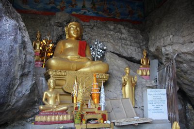 Close-up of a golden Buddha.