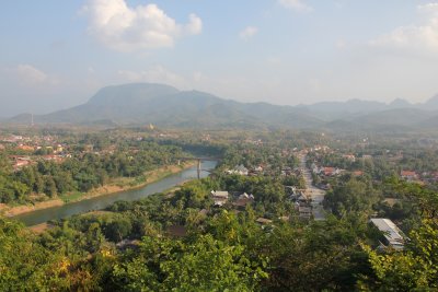 View of Mae Kok River from the top of Phu Si Hill.