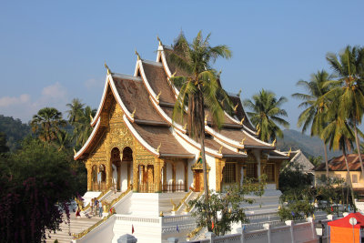 The Buddhist Temple at Haw Kham (Royal Palace) complex. It is a new temple on the grounds of the Royal Palace Museum.