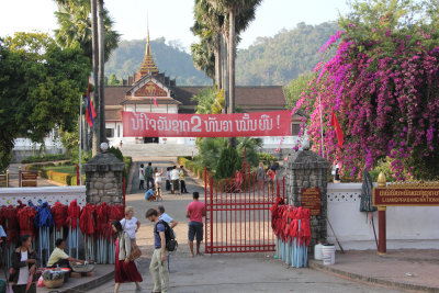 The bottom of the stairs was across from the entrance to the Royal Palace Museum.