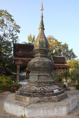 Very old stupa at the temple.