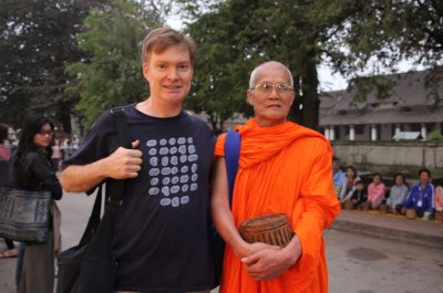 I befriended this older monk. He spoke English and told me that he was in the U.S. Army during the Vietnam War.