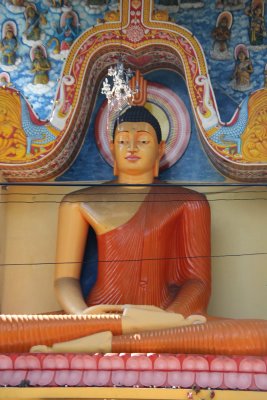 Close-up of the shrine to Buddha.