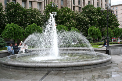 A fountain in Independence Square.