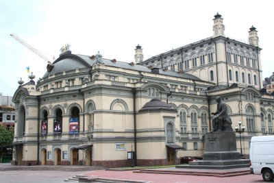 Another view of the Taras Shevchenko Opera and Ballet House.