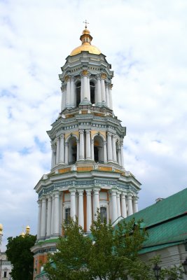The Great Belfry (1731-44) bell tower of the Pechersk Lavra Monastery.