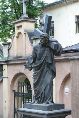 Statue in courtyard of the Armenian Orthodox Church.