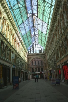 View of the incredibly beautiful Passage Mall (shopping mall) on Deribasovskaya Street.