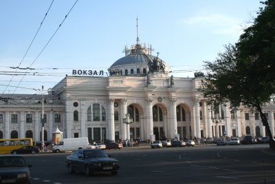 View of the Odessa Railway Station.