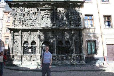 Me standing in front of the Boims Chapel (built for Lviv merchant George Boim (1609-1615)).